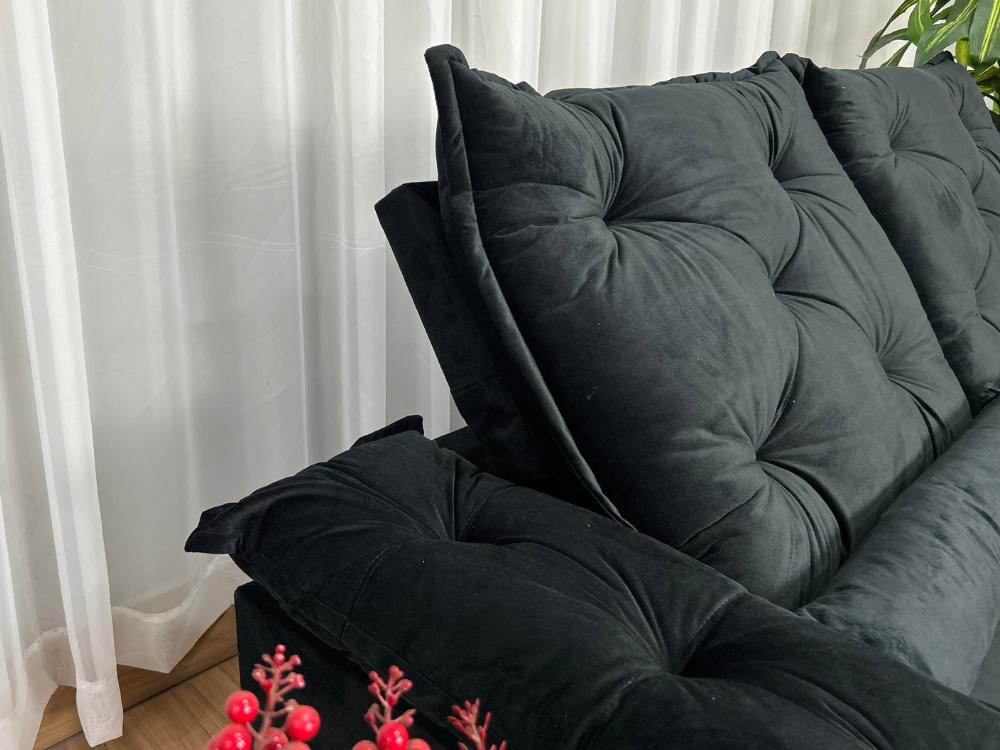 Sofá Retrátil Reclinável Porto Madeiro 2.00m- Marrom Veludo - Imagem 3