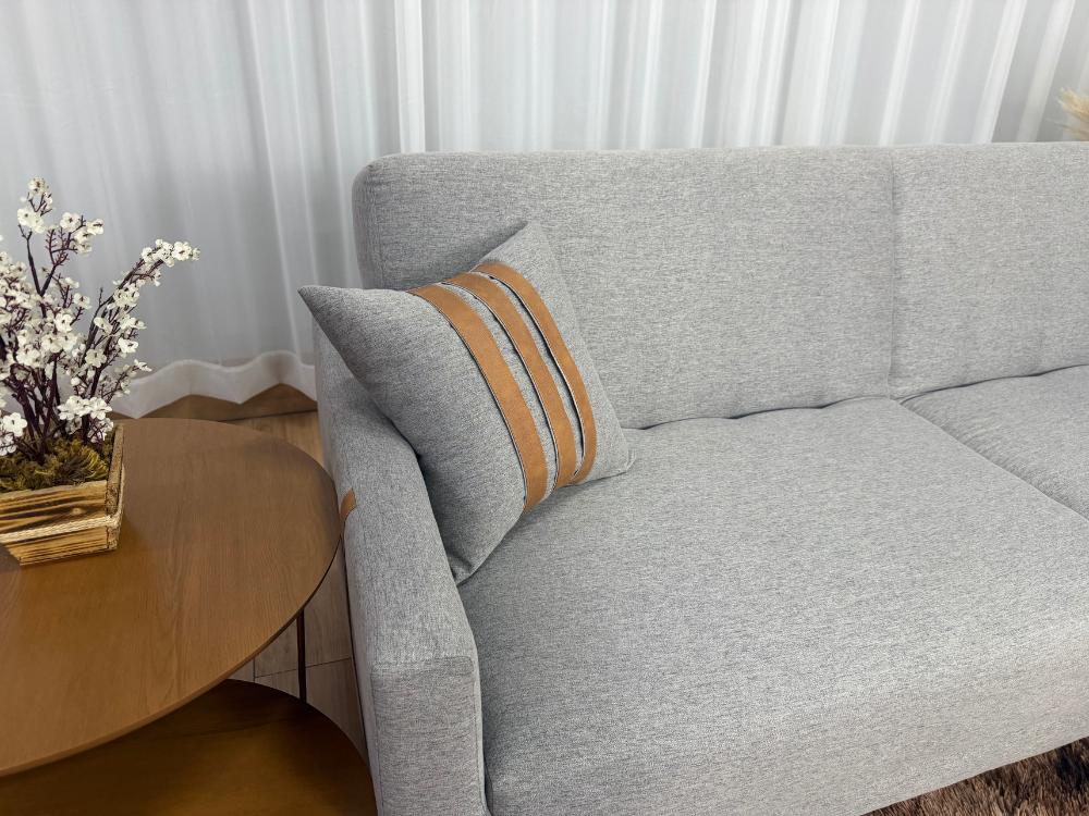 Sofa Cama Luizi 2.09m – Cinza Linho - Imagem 2