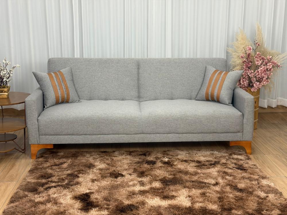 Sofa Cama Luizi 2.09m – Cinza Linho - Imagem 5