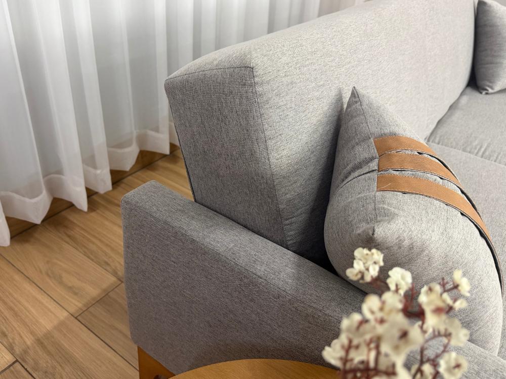 Sofa Cama Luizi 2.09m – Cinza Linho - Imagem 7