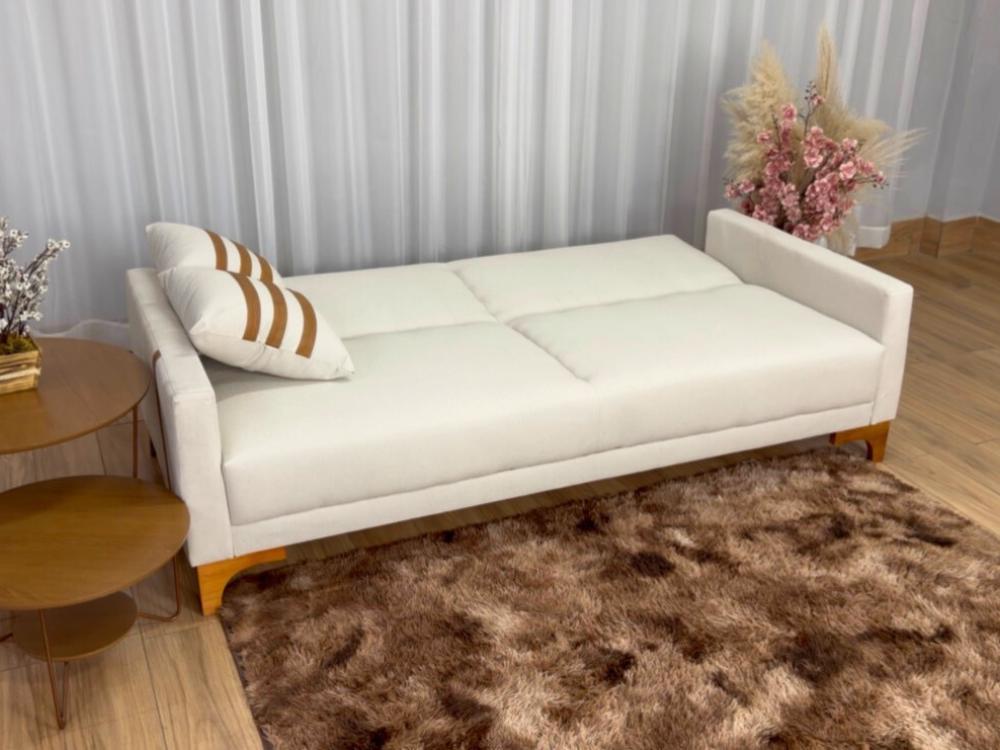 Sofa Cama Luizi 2.09m – Bege Linho - Imagem 3
