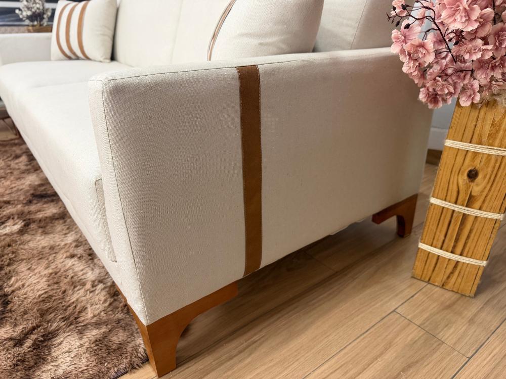 Sofa Cama Luizi 2.09m – Bege Linho - Imagem 2