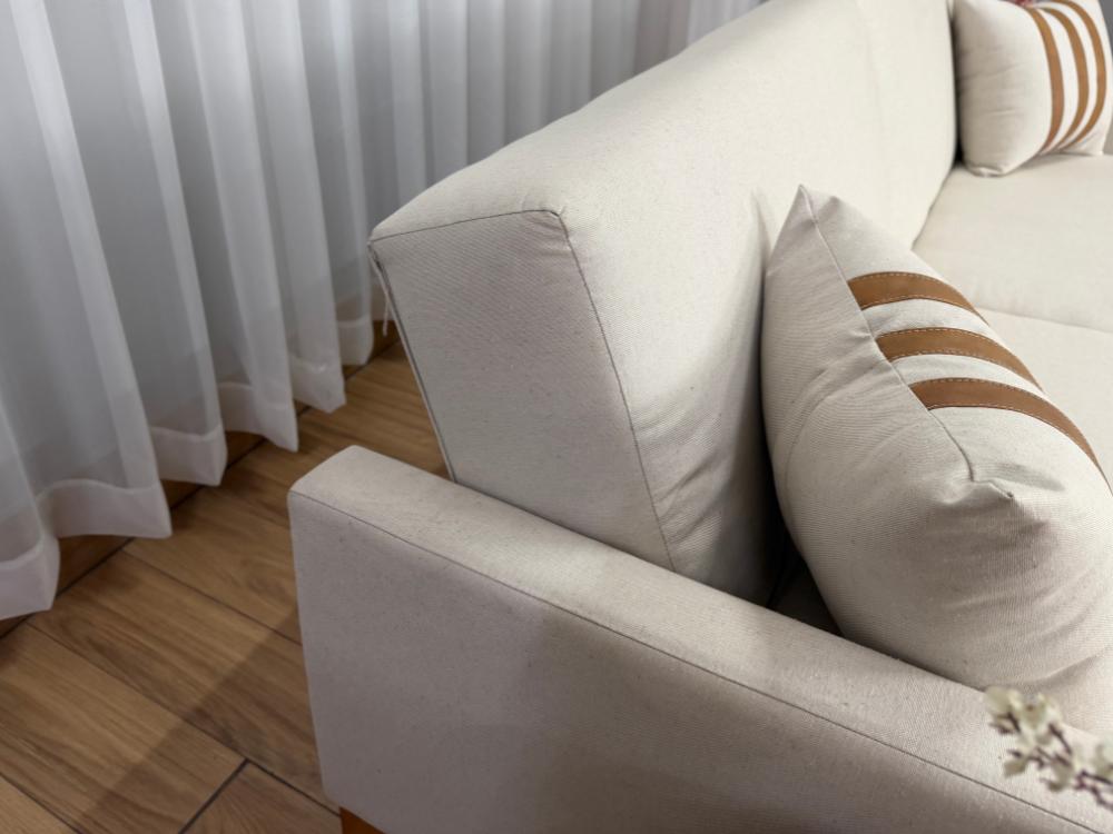 Sofa Cama Luizi 2.09m – Bege Linho - Imagem 5