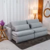 Sofá Retrátil Amaranto Premium 2.30m Veludo Prata - Sem Caixa