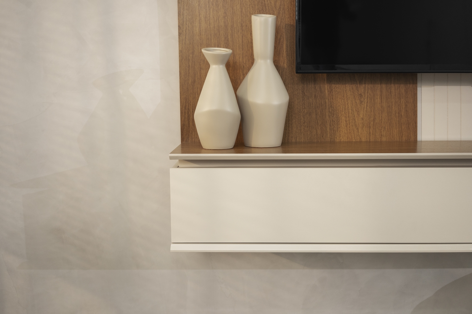 Painel Home até 65″ Larg. 1.60m Friburgo Nature/Off White – LINEA BRASIL - Imagem 7