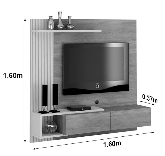 Alternative view of Home Suspenso Los Angeles TV até 60 Polegadas Cinamomo/Off Larg. 1.60m Valdemóveis