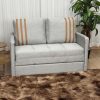Sofa Cama Dominic Larg. 1.40m Cinza Linho