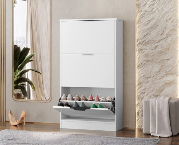 Sapateira Aurora 3 Gavetas Branco