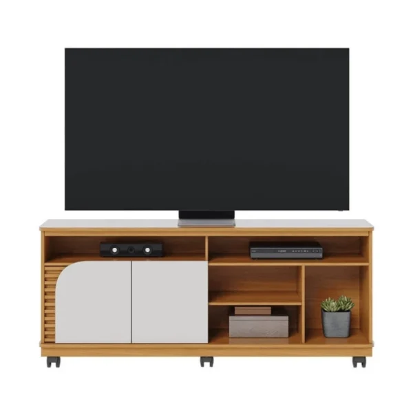 Alternative view of Rack Bancada Jurerê Larg. 1.50m Naturale/Off White Mate para TV até 65"- Colibri