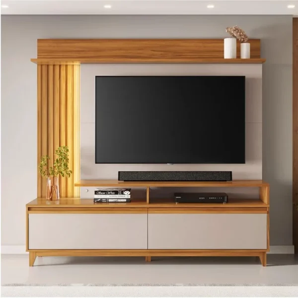 Home NT 1400 C/Detalhe Ripado e LED para TV's até 60 Polegadas Larg. 1.83m - Notável