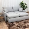Sofá Cama Retrátil Reclinável Amaranto 1.90m Mod.80 – Cinza Linho