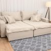 Sofá Cama Retrátil Reclinável Bolt 2.00m Mod.80 – Bege Linho